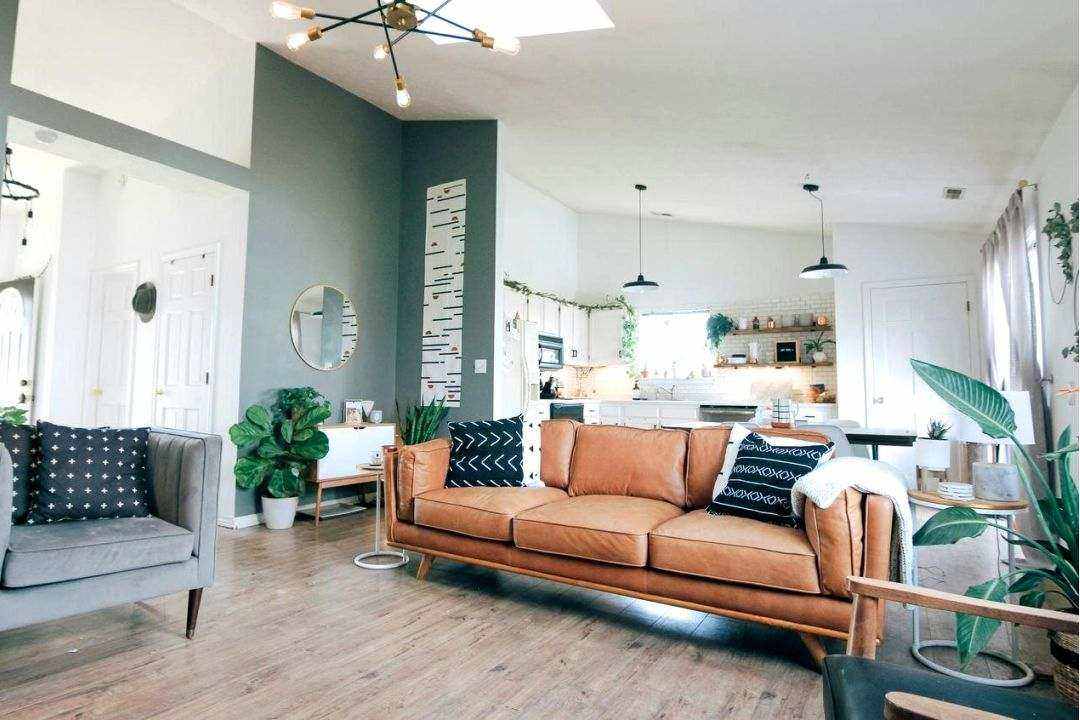 Meuble TV angle, vue d'ensemble